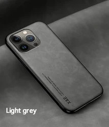 Luxury Silicone Soft Case - Premium Cover - iPhone 14 Pro (Light grey)