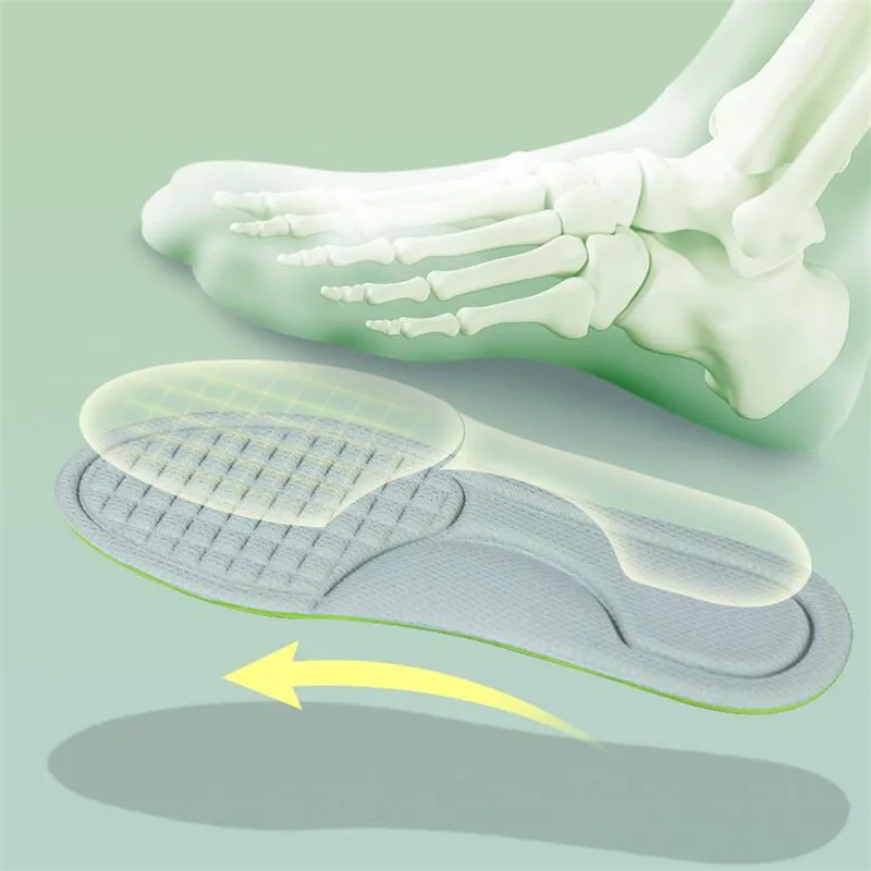 Comfort Fit Absorb-Sweat Sport Insoles - Memory Foam Cushion for All-Day Support