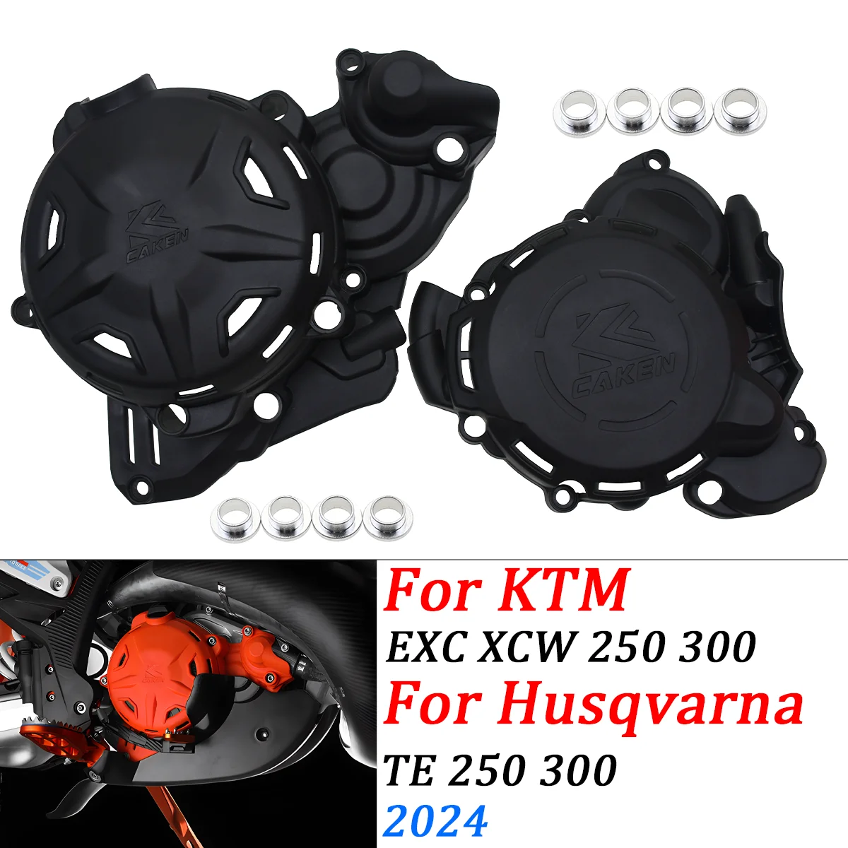 Motorrad Motor Abdeckung Kupplung Magneto Schutz Für GAS GAS EX EC MC Husqvarna TE TX FC FX FS Dirt Bike Zubehör 2023-2024