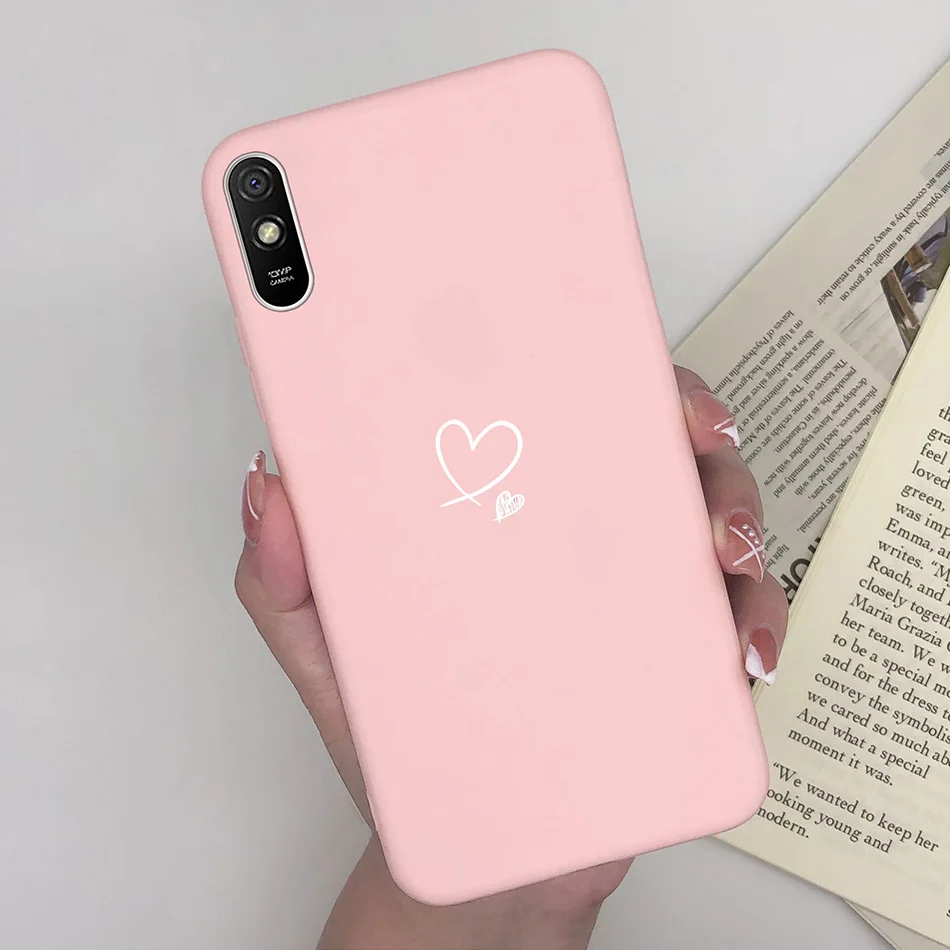 Fashionable Butterfly Heart Pattern Silicon Phone Cover for Xiaomi Redmi 9 Series