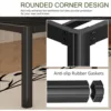 20 inch high XL double bed frame with rounded legs, heavy-duty XL, no need for box springs, easy to assemble, noise free, black 6