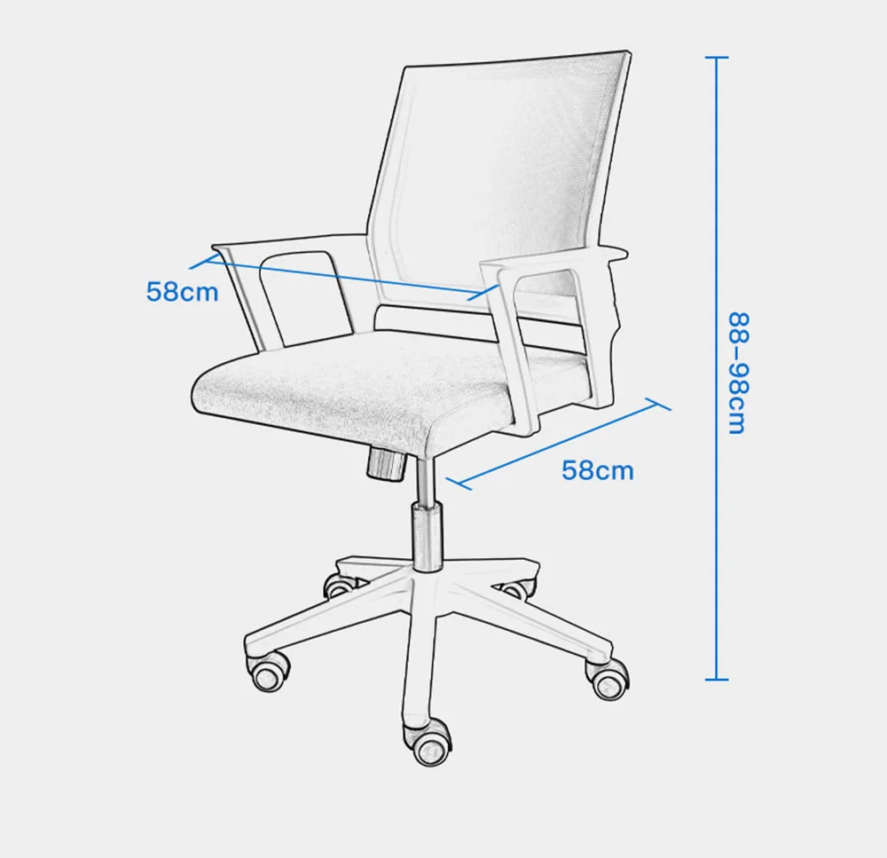 Description Picture 2 of itemLifting And Lowering Office Chair Rotate Computer Chair Simplicity Modern Furniture Ergonomics Mute Wheel
