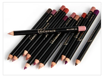 12 Colors Lipliner Pencil Set Lip Liner Velvet Matte Lipstick Pen Eye Makeup Eye Shadow Pen Long Lasting Eyebrow Pencil Comestic 71