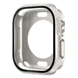 Premium Screen Protector Cover with Hard PC Front & Rear Bumper for Apple Watch Accessories (Starlight)
