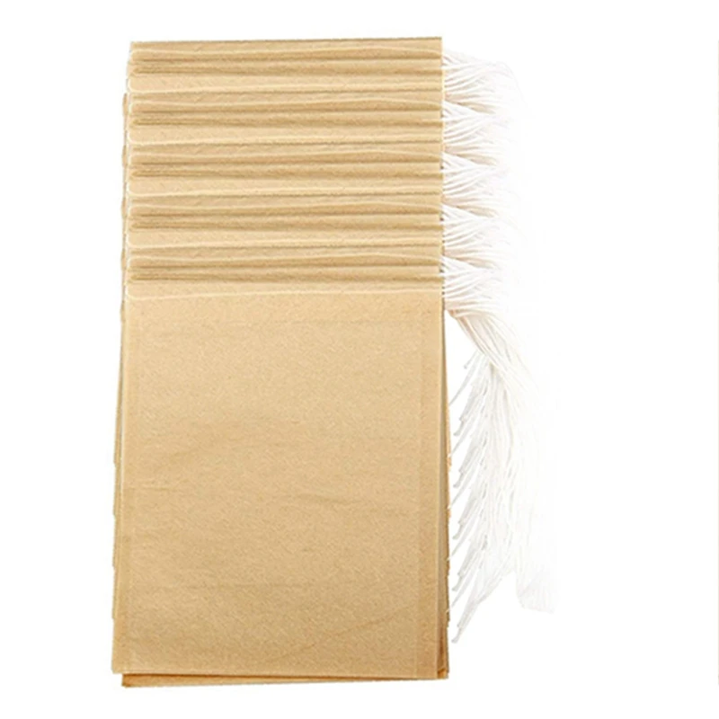 

900PCS Tea Filter Bags, Disposable Paper Tea Bag With Drawstring Safe Strong Penetration Unbleached Paper