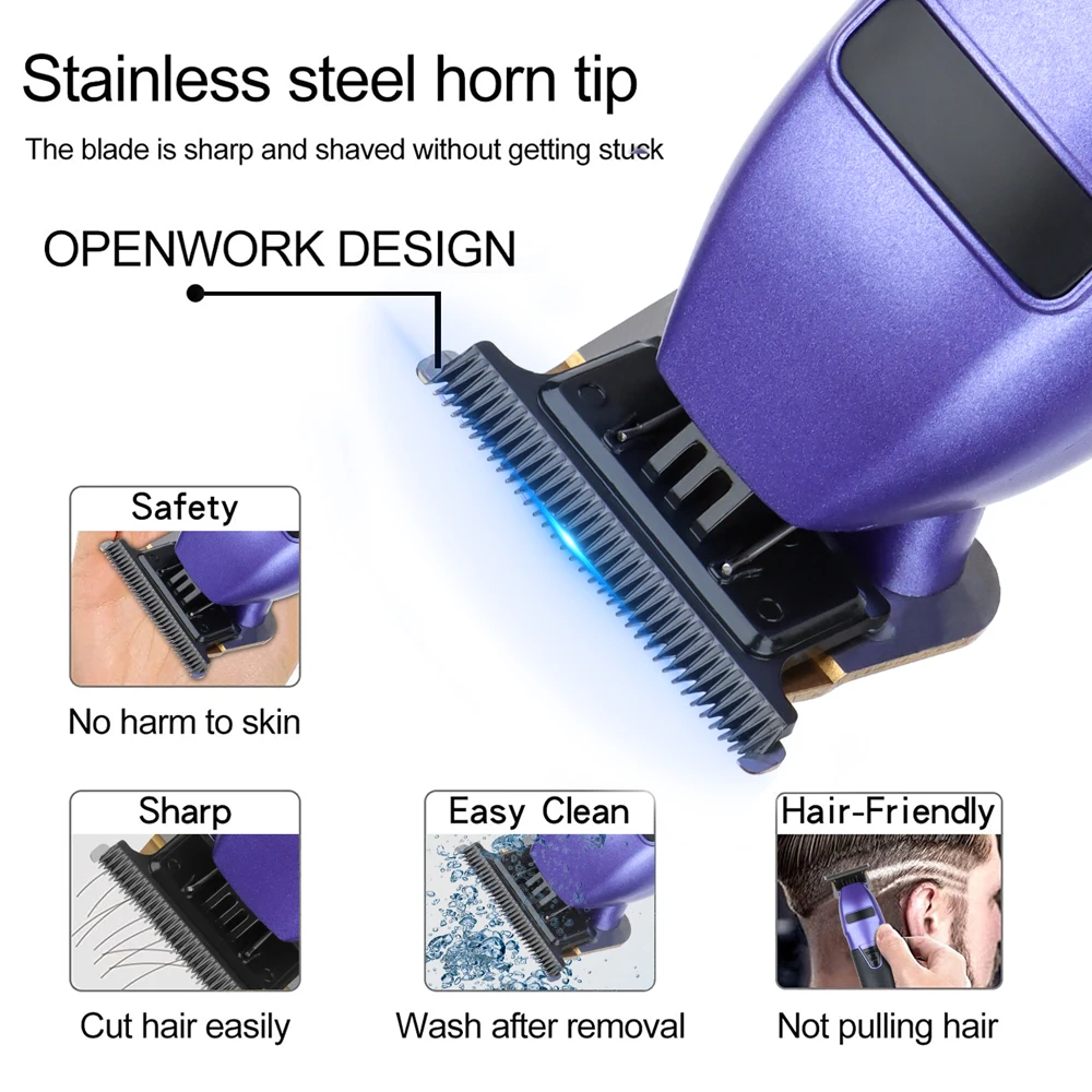 Hair Clipper Electric Hair Trimmer for Men Wireless Barber Trimmer Electric Shaver Professional Men's Hair Cutting Machine 3