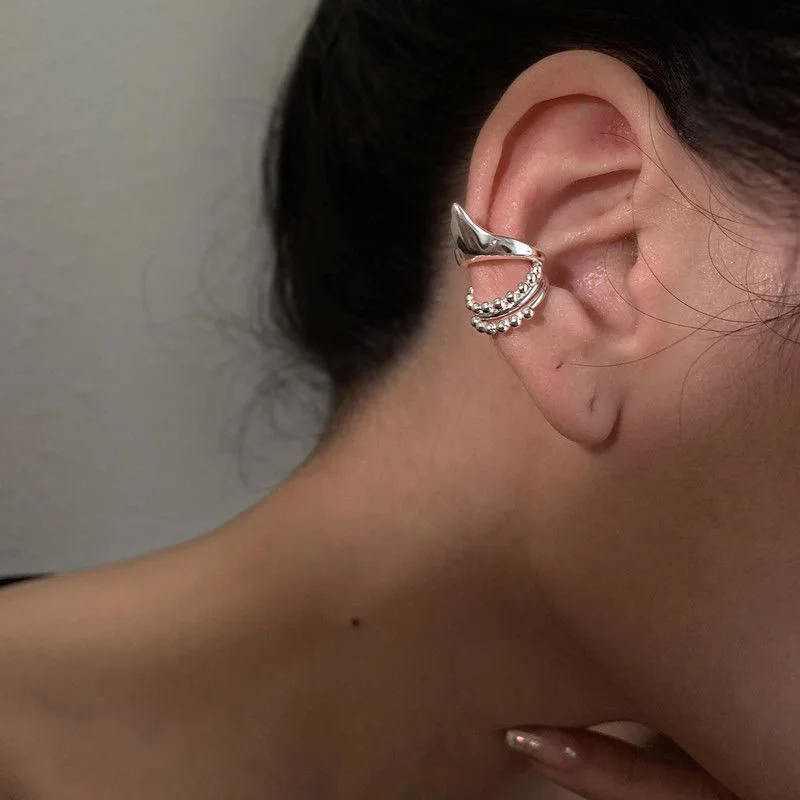 Elf Ear Clip Long Chain Tassel Earrings Geometric Ear Cuff For Women Image 6