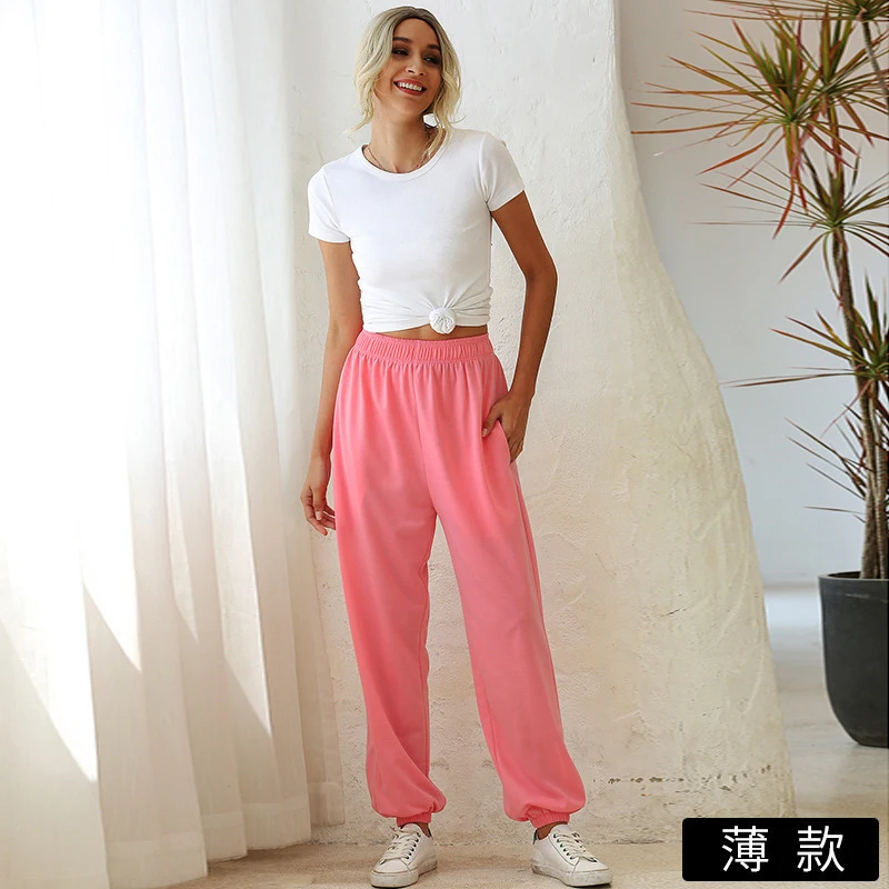 Woman Pants Streetwear Korean Style Loose Joggers Women Sweatpants Gray High Waist Comfort Simple Basic Casual Fashion Trousers nike capri leggings Pants & Capris