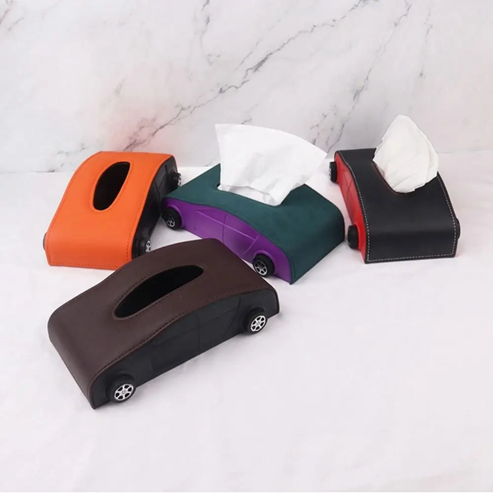 

Кожаная Коробка для салфеток креативная модель автомобиля пылезащитный бумажный Держатель Многоцветный винтажный ящик для хранения салфеток Настольный