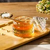 Transparent Glass Storage Jar with Lid Honey Syrup Storage Jar Jam Storage Jar Household Storages Container with Stirring Rod 4