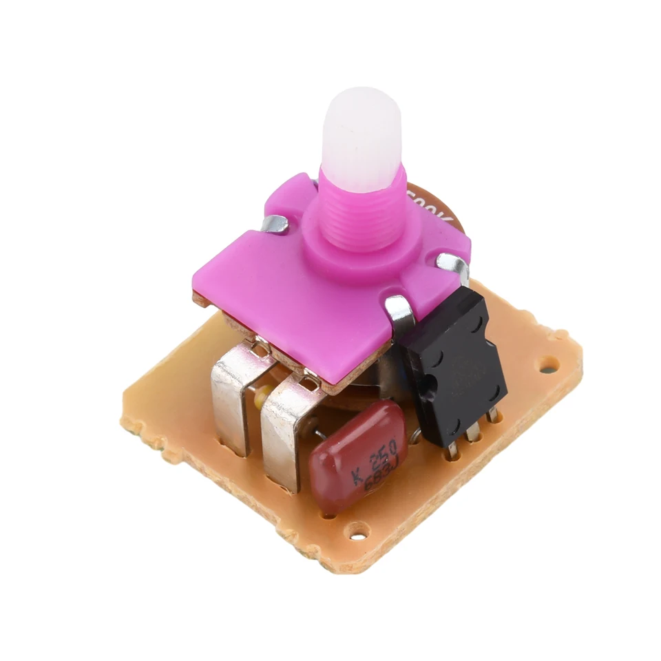 Interruttore Dimmerabile A Manopola Per Lampade LED | Regolatore Di Luce Universale 110-220V | Nero/Bianco/Trasparente - 2