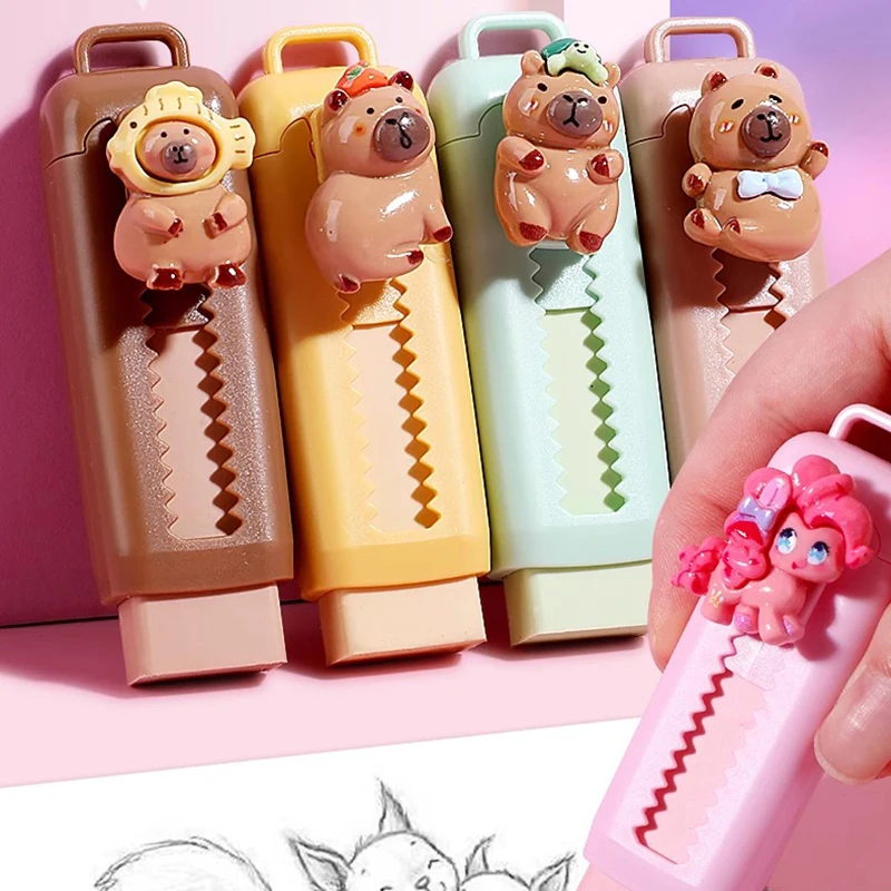 Rubber Cute Capybara Eraser for School Kids