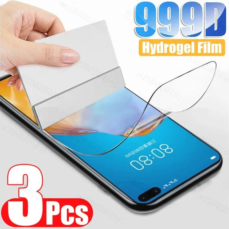 

3Pcs Full Hydrogel Film for Huawei P30 Pro P50 P60 P40 Mate 50 40 20 Pro Nova 11 10 9 Honor 90 70 Pro 50 80 Screen Protector