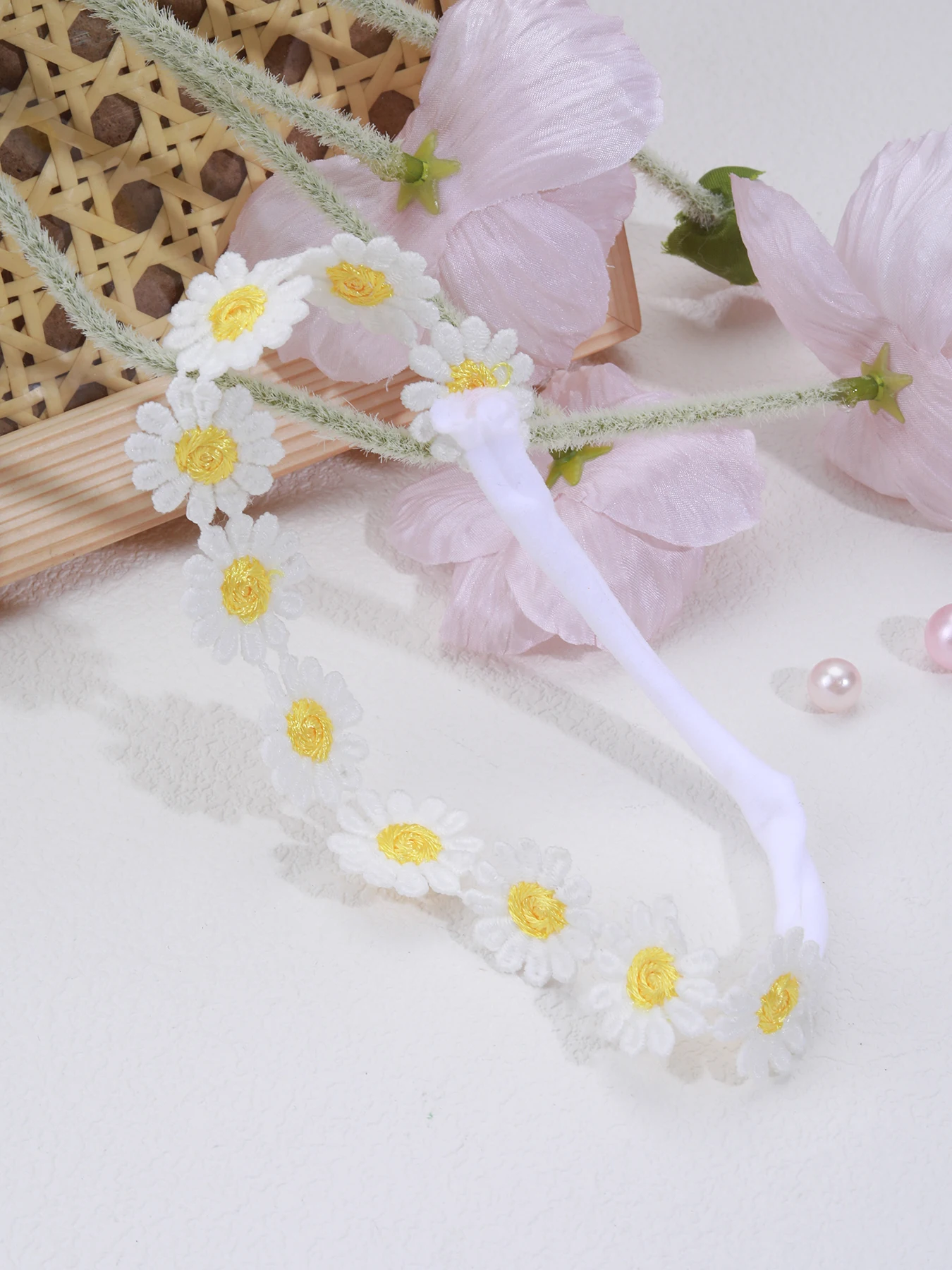 1pc Daisy Stirnband für Baby Elegante Blume Elastische Haarband Frühling Mädchen Haarband Kinder Baby Haar Zubehör Stirnbänder – Detail 3