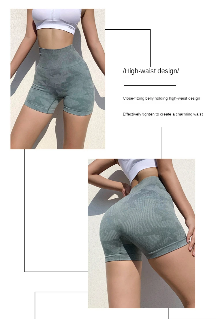 trendy plus size clothing SportsFnorm Seamless Women Shorts Slim Fit High Waist Sport Shorts Hip Up Nylon Gym Fitness Running Tights Tummy Control Workout spandex shorts