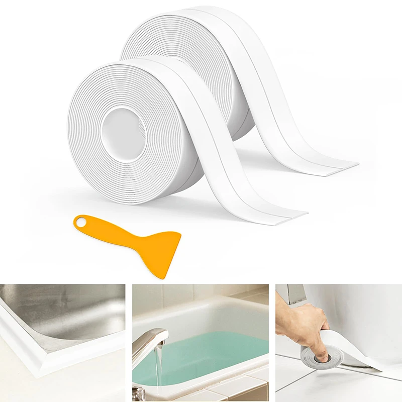 2-Roll-Of-Waterproof-And-Mold-Proof-Toilet-Sealing-Strip-Kitchen ...
