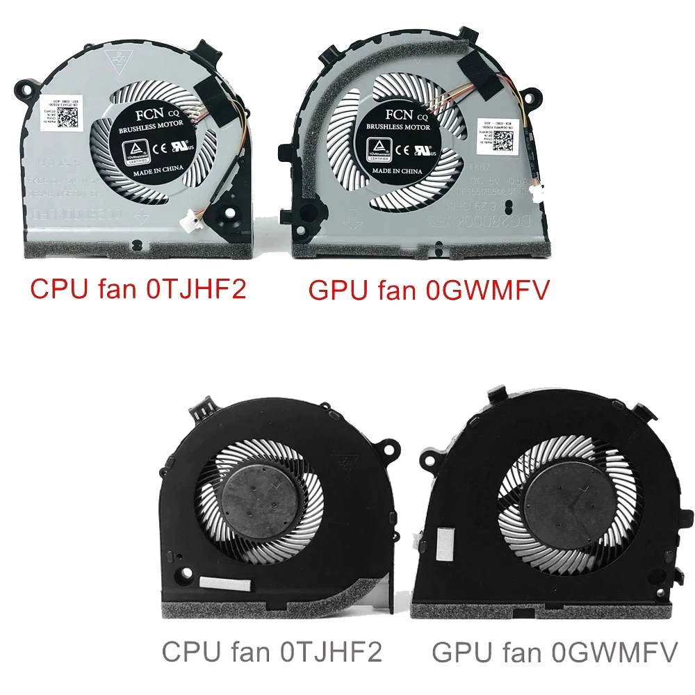 

Laptop CPU GPU Cooling Fan New for Dell Inspiron Game G3-3579 3779 G5 5587 Cooler 0TJHF2 0GWMFV DFS481105F20T FKB6 FKB7 5V 0.5A