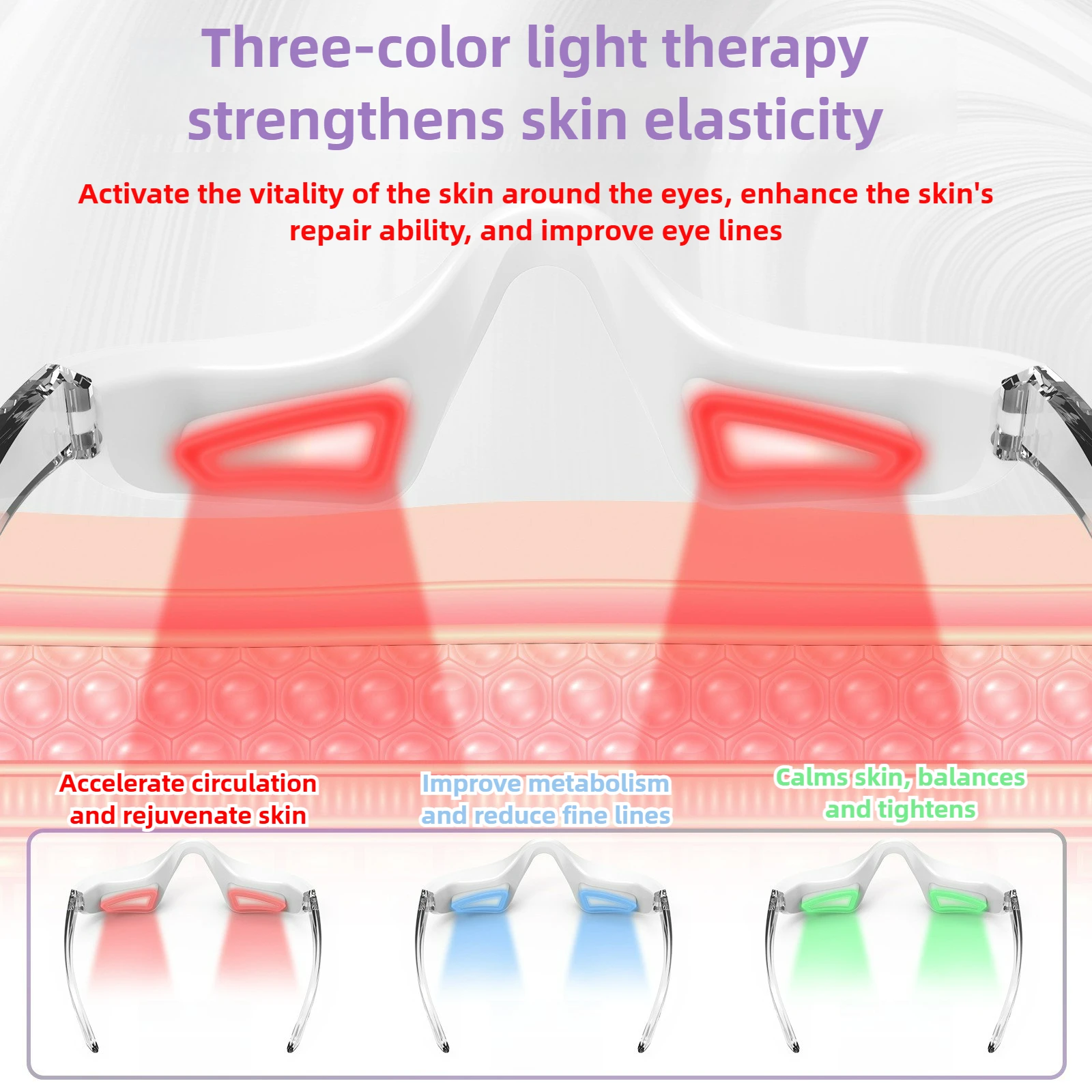 2026 NEW Wireless Portable Eye Massager with Red Light Therapy Hot Compress for Dark Circles Puffiness Relief Home Office Use