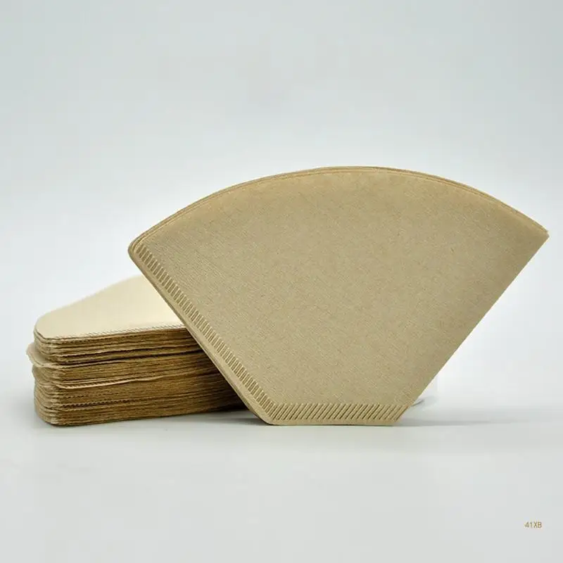 

41XB Coffee Filter Paper Set Disposable Unbleached Cone Dripper Papers Supplies