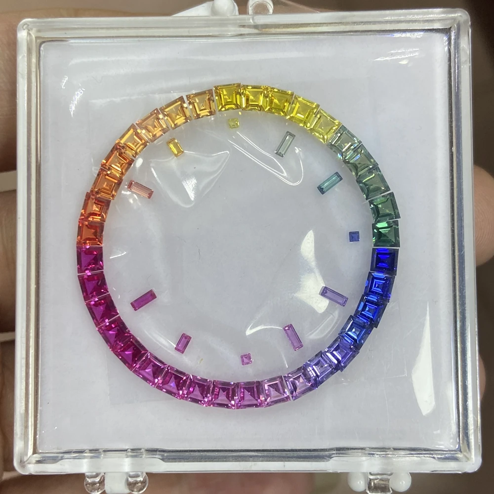 Meisidian Lab Rainbow Sapphire Ditona watch modified Bezel