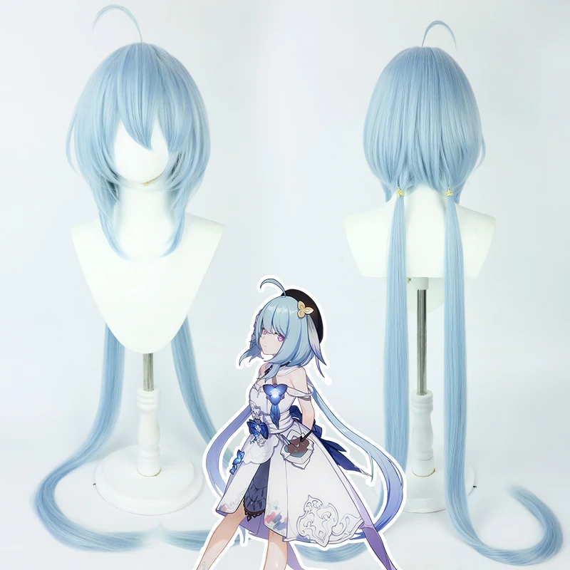 

Griseo Cosplay Wig Game HonkaiImpact 3rd 135cm Long Blue Heat Resistant Synthetic Hair Halloween Wigs + Wig Cap Wig Long Lovely