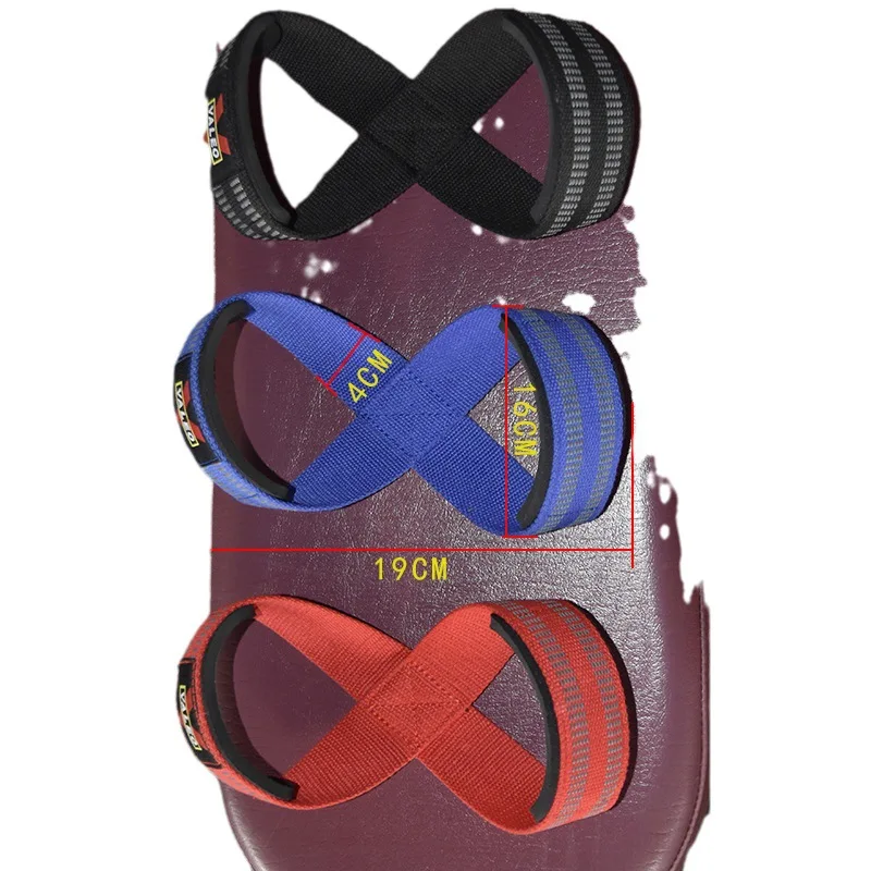 1Pair Figure 8 Weight Lifting Straps DeadLift Strap for Powerlifting Weightlifting Lifting Gym Wrist Wraps Fitness Bodybuilding 4