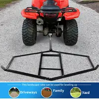 74 Inch Drag Driveway Tractor Harrow Heavy Duty Steel Lawn Leveling Rake for ATV UTV Trailer Mower 2