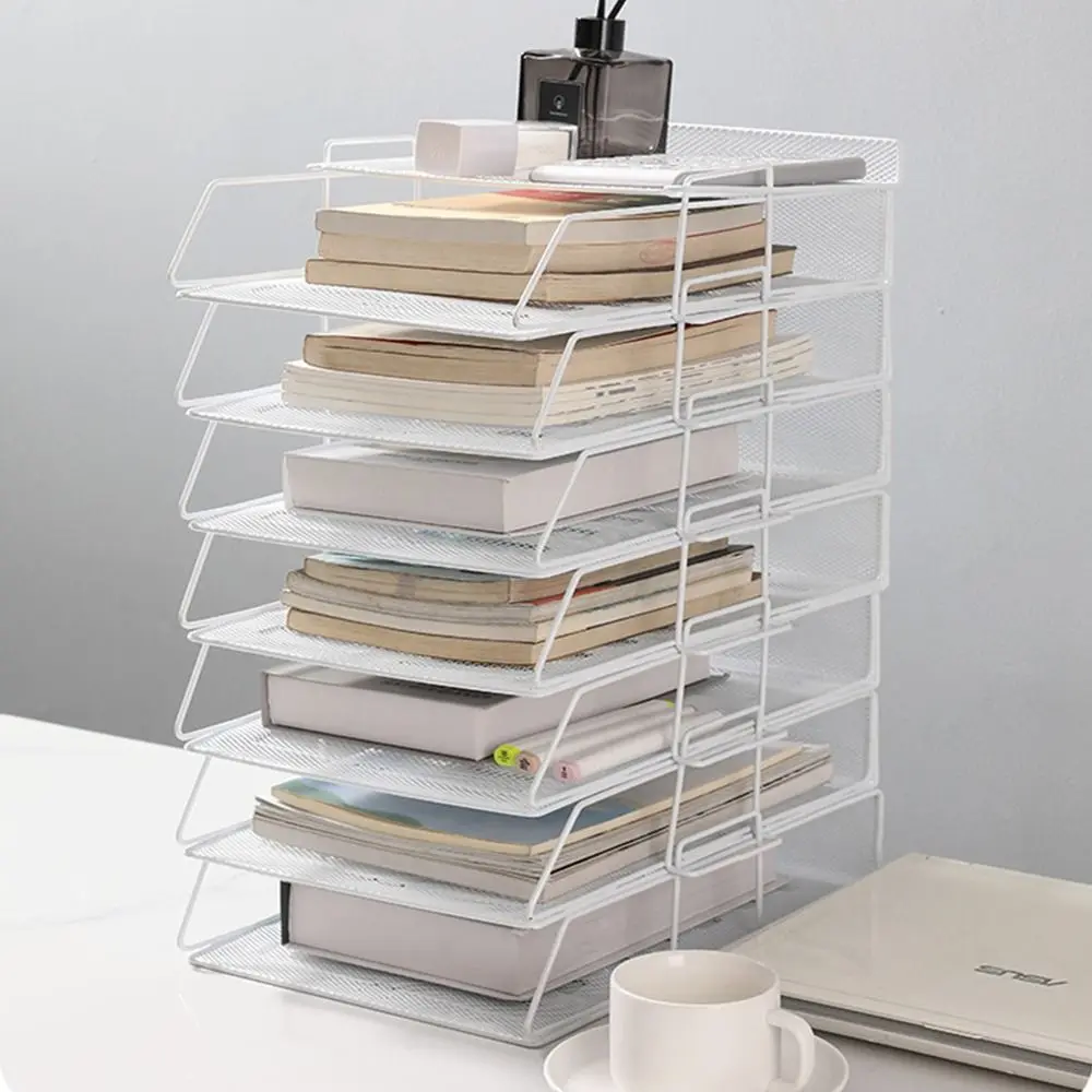 File Organizer Storage Rack Desktop Stackable Fashion Minimalism A4 File Tray storage racks file organizer