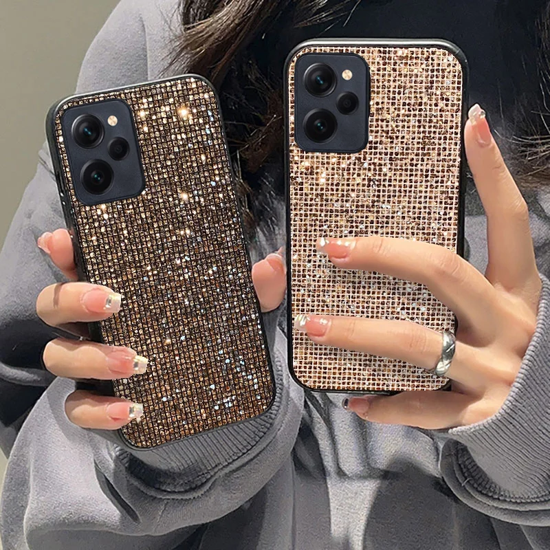 Luxury Shiny Grid Pattern Glitter Protective Phone Case