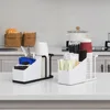 Disposable Cup Holder Rack Shelf For Coffee Paper Cup Spoon Fork Straw Sugar Tea Bag Storage Box Cup Container Desktop Storage 1