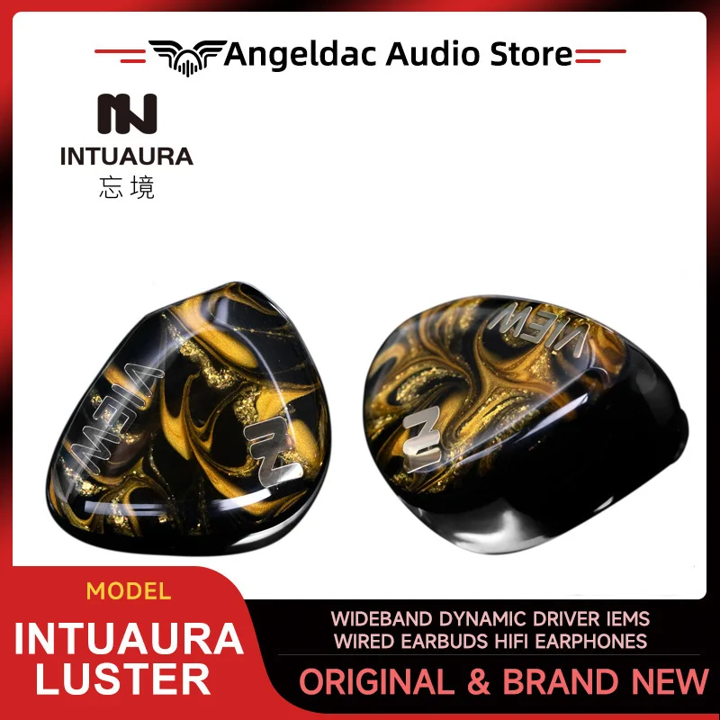

INTUAURA Luster Wideband Dynamic Driver IEMs Wired Earbuds HiFi Earphones Hand-Drawn 3D Shell for Audiophiles Musicians
