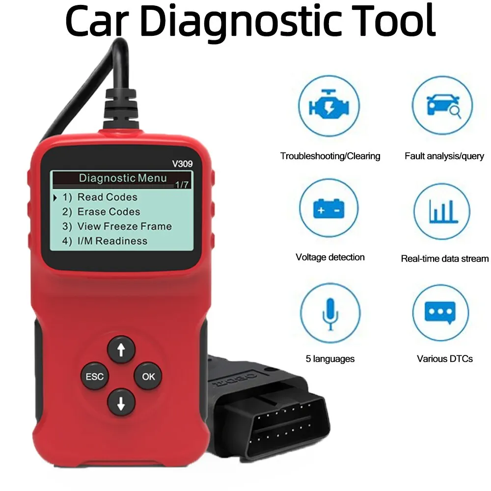 OBDCarFaultDetectorReadingCodeCardOBD2CarDiagnosticInstrument