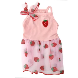 Charming Summer Princess Dog Dress - L (Red No headgear)