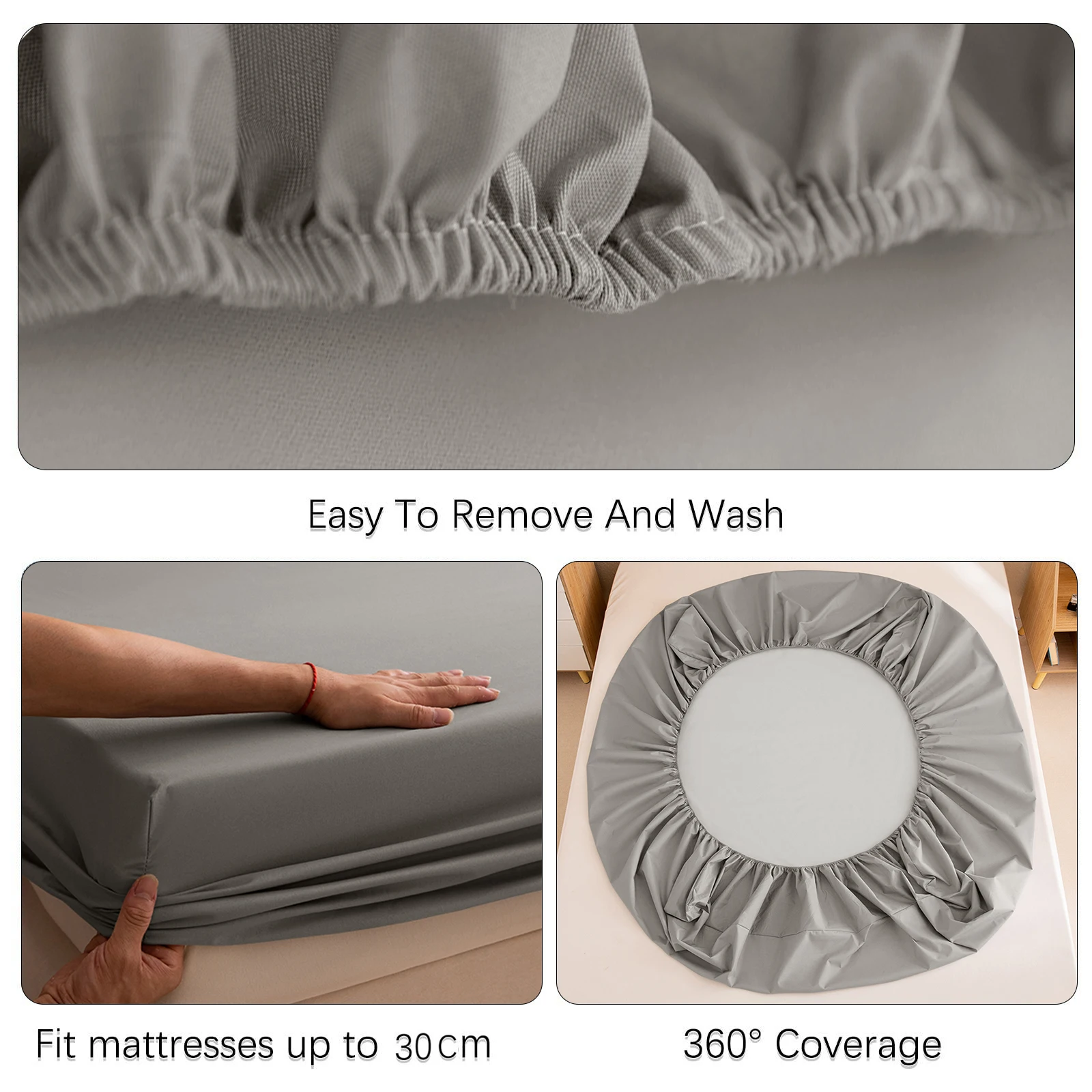 Waterproof Thicken Mattress Cover Quilted Latex Mat Bed Covers Pad Skin-Friendly Fitted Sheet Protector Bedspread150/160/180x200 3