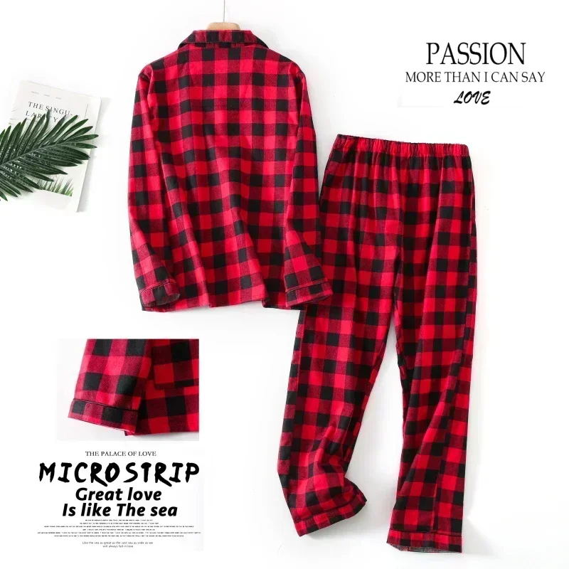 Women's Winter Pajamas Set Cotton Flannel Long-sleeved Long Trousers Sleepwear Clothes S-3xl Sizes set for women