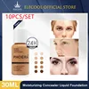 PHOERA 10PCS Face Liquid Foundation Set Matte Foundation Base Face Concealer Oil-control Cosmetic Dropshipping Makeup TSLM1 1