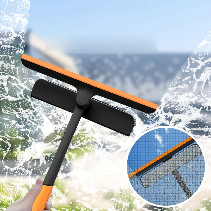 

3 In 1 Window Cleaning Brush Screen Brush Household Cleaner Glass Squeegee Wiper Rotating Long Handle Window Glass Cleaning Tool