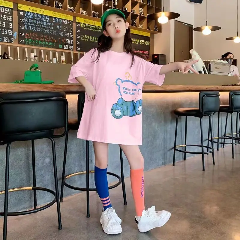 Split White T-shirts For Kids Girl 8 10 12 13 14 Years Long Sleeve Fashion  Cotton Tops For Children Girl Outfits Clothes - T-shirts - AliExpress