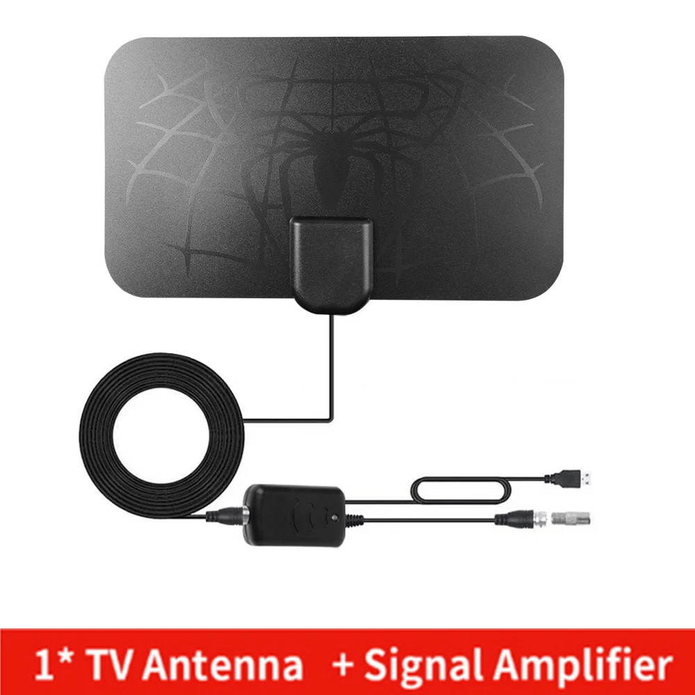 8K 3000 Mile DVB-T2 Spider digital TV Antenna with amplifier Booster 1080P Aerial FM For Car antenna tv box Indoor RV Travel indoor digital tv antenna