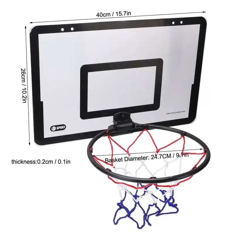 Backboard Basketball Hoop Set Door Mounted Indoor Game Beginner for Exercise for Kid