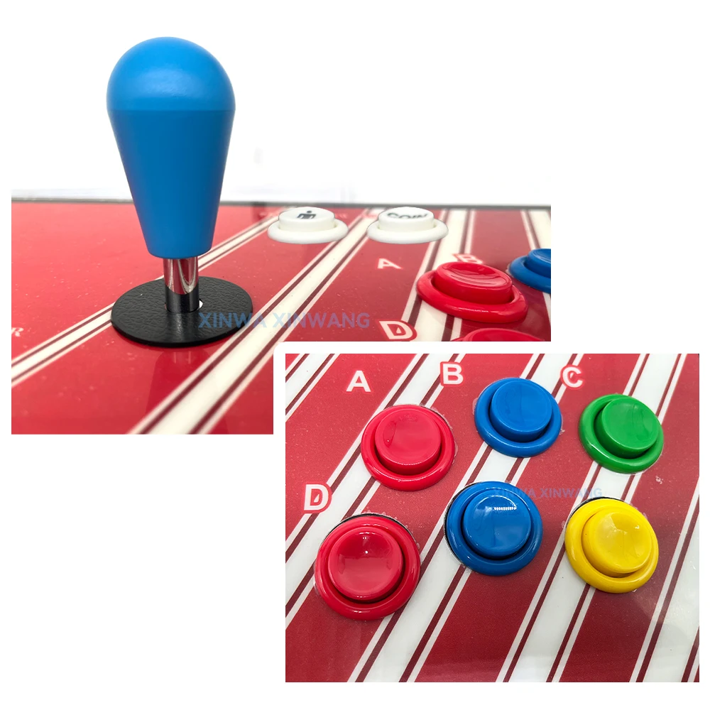 Arcade Joystick Kit 2 Player Set Zero Delay Usb Board Happ Push Button 8 Way Joystick for Pc Rasberry Pi Game Box Cabinet DIY