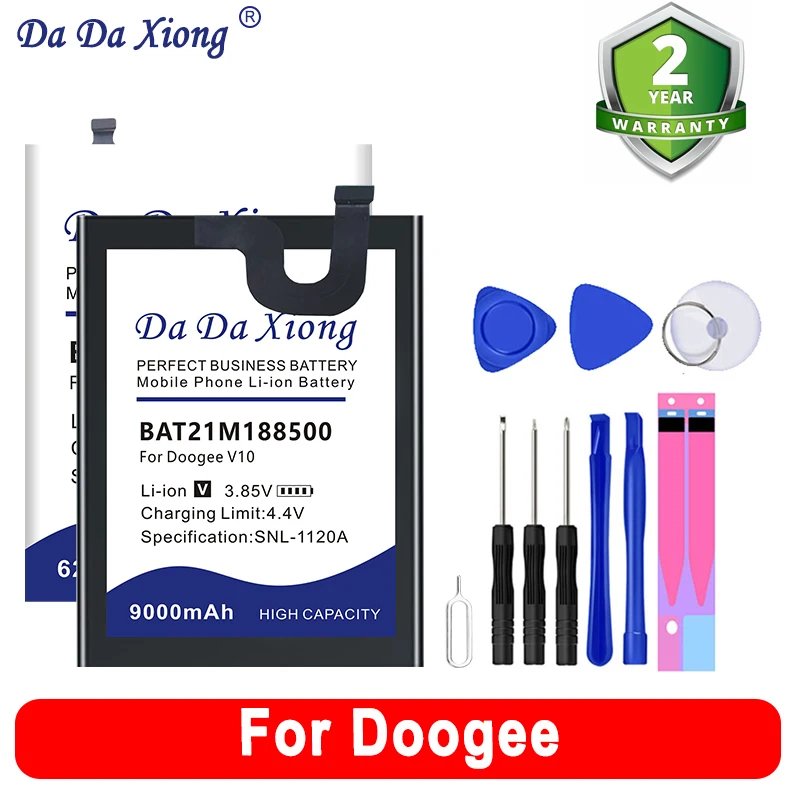 

2023 New BAT17613360 BAT2019104350 BAT21M188500 BAT20X965400 Battery For Doogee T6 X10 V10 V11 V20 X30 N30 X50 X95 X96 S97 Pro