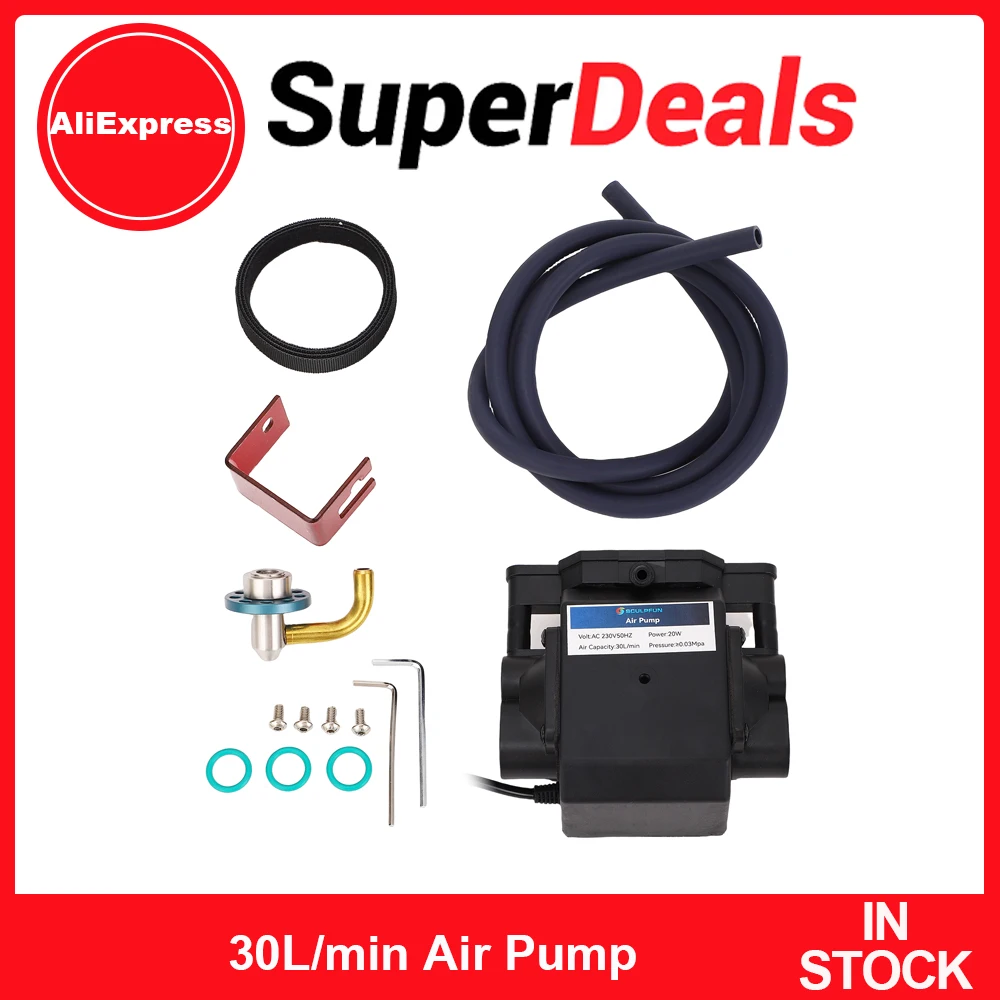 SCULPFUN S9 Kit de buses d'assistance à l'air 30ML/pompe à air Version ue/US 220V/100V assistance à l'air à grande vitesse