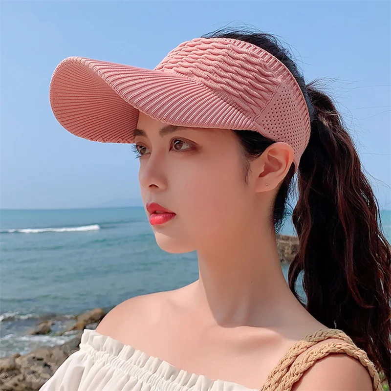 custom baseball caps New 2022 Women's Cap Outdoor Sport Baseball Cap Breathable Empty Top Hat Visor Anti-UV Sun Hat Caps Girl Golf Tennis Hats ladies baseball cap