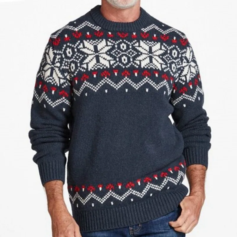 Men's Sweater 2023 Autumn And Winter New Round Neck Europe And The United States Fashion Casual Large Size Sweater