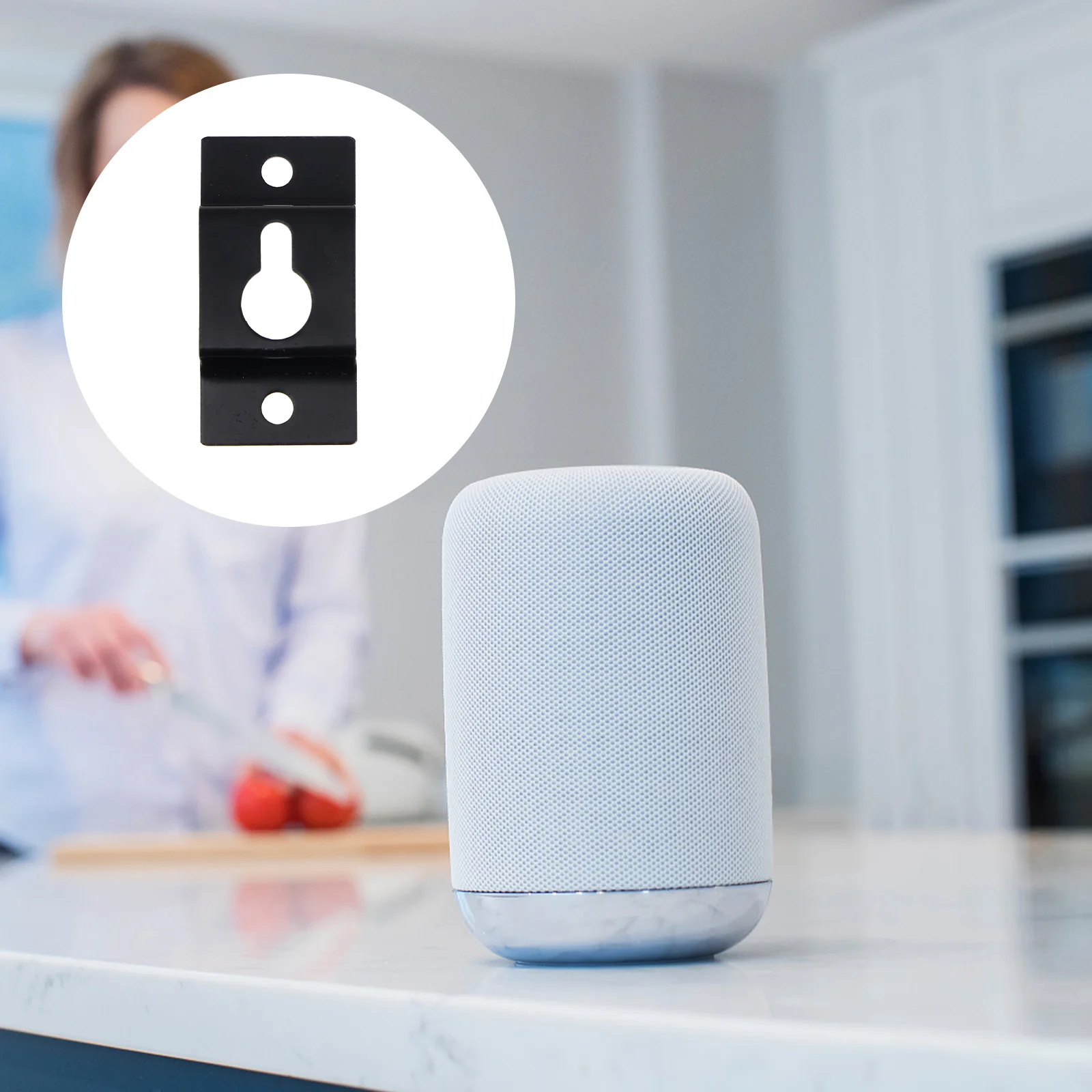 스피커 작은 사각형 걸이식 조각 키홀 행어 사운드 바 브래킷, 벽 스피커 거치대 장착 행거 오디오 후크, 20 개