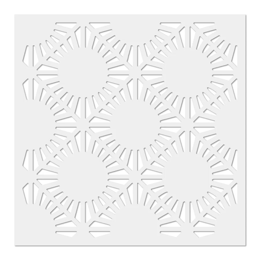 2PCS 11.8x11.8인치 기하학적 원형 페인팅 템플릿 세트 반복 패턴 DIY 컷아웃 드로잉 스텐실