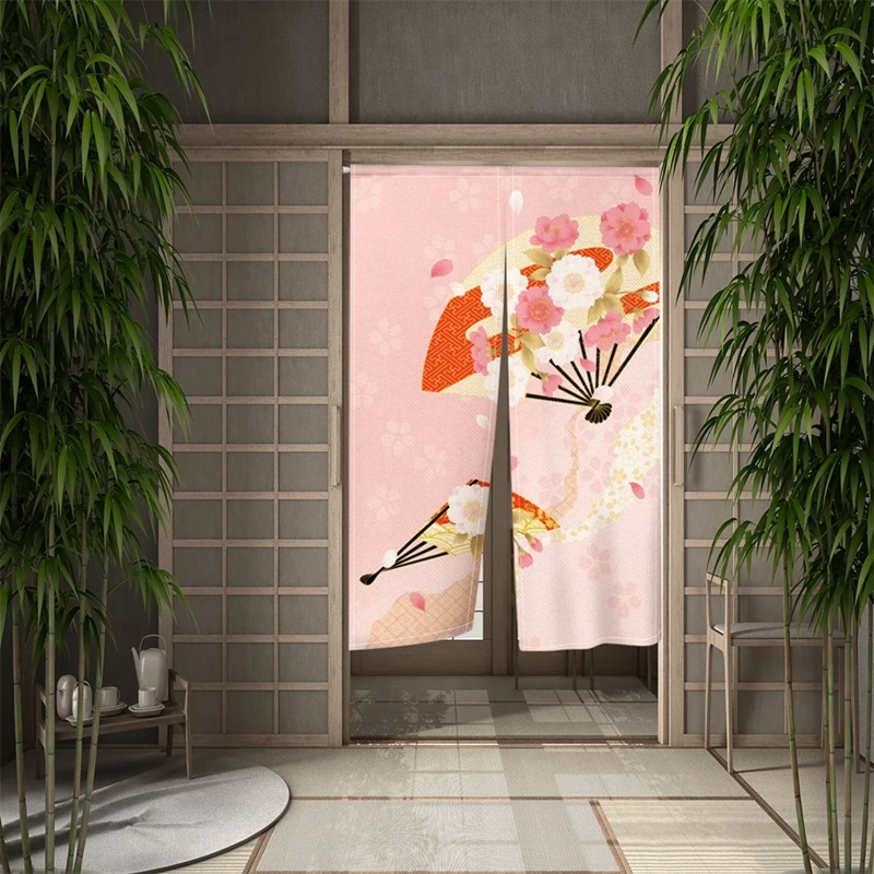 Odot Noren - Cortina De Puerta De Estilo Japonés, Flor Cuadro Estilo