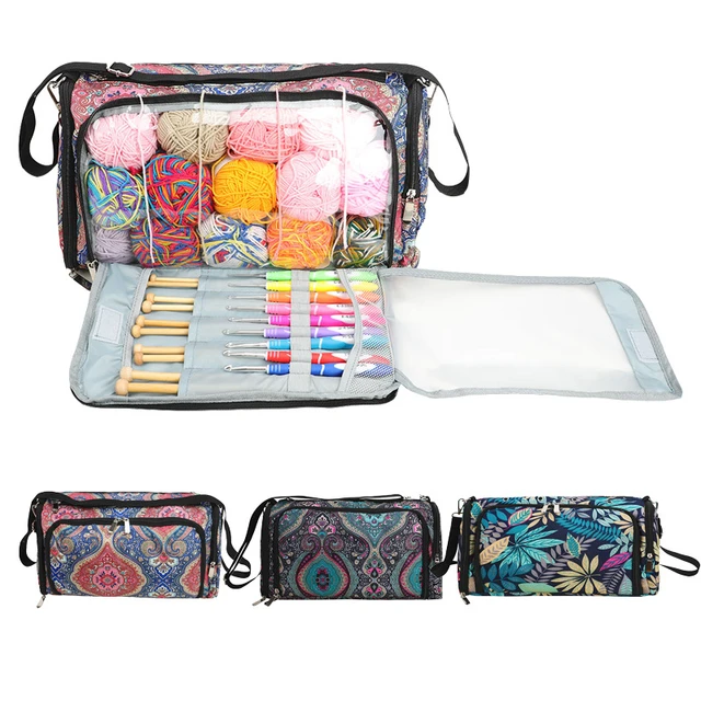 Knitting Bag Organizer Yarn Storage Case For Crocheting Hook Knitting  Needles Wool Storage Tote Bag For Women - AliExpress