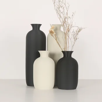 Vaso in stile minimalista nordico da 1 PC, classico in bianco e nero, design creativo, combinazione di vasi per la decorazione della casa 1